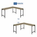 Ver imagem 6 de Escrivaninha Mesa Escritório em L Estilo Industrial 150x140cm Active