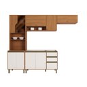 Ver imagem 2 de Cozinha Completa Venaly 10 Portas 2 Gavetas com Vidro Cinamomo/Off White - Henn