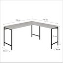 Ver imagem 3 de Escrivaninha Mesa Escritório em L Estilo Industrial 150x140cm Active