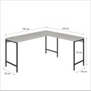 Ver imagem 3 de Escrivaninha Mesa Escritório em L Estilo Active 150cm Industrial Yescasa Branco