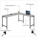 Ver imagem 5 de Escrivaninha Mesa Escritório em L Estilo Active 150cm Industrial Yescasa Branco