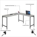 Ver imagem 5 de Escrivaninha Mesa Escritório em L Estilo Industrial 150x140cm Active