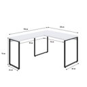 Ver imagem 3 de Escrivaninha Mesa Escritório em L Estilo Kuadra 120cm Industrial Branco Chess Marrom