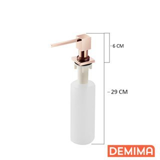 Dispenser Detergente Embutir Quadrado Rose Gold Inox 304 Demima - 2