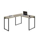 Ver imagem 4 de Escrivaninha Mesa Escritório em L Estilo Kuadra 120cm Industrial Carvalho
