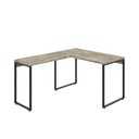 Ver imagem 2 de Escrivaninha Mesa Escritório em L Estilo Kuadra 120cm Industrial Carvalho Marrom