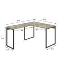 Ver imagem 3 de Escrivaninha Mesa Escritório em L Estilo Kuadra 120cm Industrial Carvalho