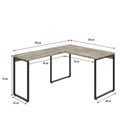 Ver imagem 3 de Escrivaninha Mesa Escritório em L Estilo Kuadra 120cm Industrial Carvalho Marrom