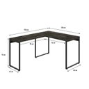 Ver imagem 3 de Escrivaninha Mesa Escritório em L Estilo Industrial 120x150cm Kuadra