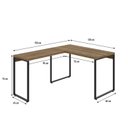 Ver imagem 3 de Escrivaninha Mesa Escritório em L Estilo Industrial 120x150cm Kuadra