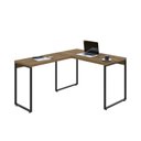Ver imagem 4 de Escrivaninha Mesa Escritório em L Estilo Kuadra 120cm Industrial Lâmina Mel