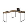 Escrivaninha Mesa Escritório em L Estilo Industrial 120x150cm Kuadra - 4
