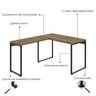 Escrivaninha Mesa Escritório em L Estilo Industrial 120x150cm Kuadra - 5
