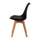 Ver imagem 5 de Kit 4 Cadeiras Saarinen Preto + Mesa Redonda 70cm branca