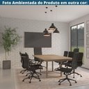 Ver imagem 7 de Kit 2 Cadeiras Escritório Manhattan Black Esteirinha Diretor Fratini Pu Caramelo Base Rodízio
