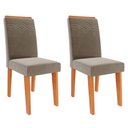 Ver imagem 1 de Cadeiras de Mdf para Sala de Jantar 02 Pçs Tais C/ Moldura Cimol Cinamomo/joli