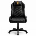 Ver imagem 2 de Cadeira Gamer Speed Ergonômica Reclinável Giratória Escritório Home Office Preto e Dourado
