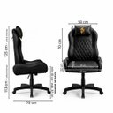 Ver imagem 3 de Cadeira Gamer Speed Ergonômica Reclinável Giratória Escritório Home Office Preto e Dourado