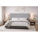 Ver imagem 2 de Cabeceira Estofada Cama Box Casal Suíça 140 Cm Veludo Prata Mv Estofados