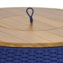 Ver imagem 3 de Mesa de Centro Corda Naval Tampo Madeira com Champanheira - Azul