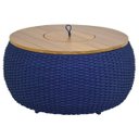 Ver imagem 1 de Mesa de Centro Corda Naval Tampo Madeira com Champanheira - Azul