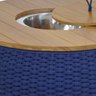 Mesa de Centro Corda Naval Tampo Madeira com Champanheira - Azul - 4