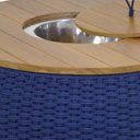 Ver imagem 4 de Mesa de Centro Corda Naval Tampo Madeira com Champanheira - Azul