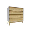 Ver imagem 2 de Cômoda Infantil 4 Gavetas Sing Branco/Pinus Nuv