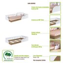 Ver imagem 5 de Cama Solteiro Montessoriana Infantil Branco/mel