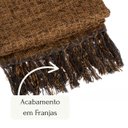 Ver imagem 5 de Manta para Sofá Peseira em Chenile 1.80x1.20m - Marrom Chocolate