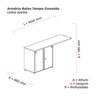 Armário para Escritório Baixo com Conexão Tampo 156cm - 4