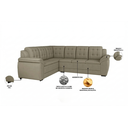 Ver imagem 4 de Sofá de Canto 5 Lugares Tecido Veludo Londres 2,04x1,70m Castor