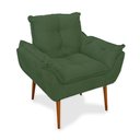 Ver imagem 2 de Kit 05 Poltrona Opala Sofá Sala, Quarto, Escritório Suede Cor:verde