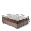 Ver imagem 2 de Base Box Baú Bipartido Casal 138x188 Suede  com Colchão Relax Adorabile Molas Ensacadas