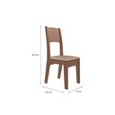 Ver imagem 3 de Conjunto Sala de Jantar Alice 1,10 com 4 Cadeiras Amendoa 51c