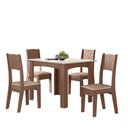 Ver imagem 1 de Conjunto Sala de Jantar Alice 1,10 com 4 Cadeiras Amendoa 51c