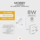Ver imagem 4 de Luminária de Cabeceira Mobby Orientável Branco Led 3000k Luz Quente 8w com Saida Usb