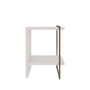 Ver imagem 4 de Mesa de Cabeceira 45 Cm para Quarto C/ 1 Prateleira 100% Mdf Cor:branco Fosco