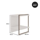 Ver imagem 3 de Mesa de Cabeceira 45 Cm para Quarto C/ 1 Prateleira 100% Mdf Cor:branco Fosco