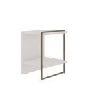 Ver imagem 2 de Mesa de Cabeceira 45 Cm para Quarto C/ 1 Prateleira 100% Mdf Cor:branco Fosco