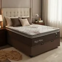 Ver imagem 3 de Cama Box Baú com Colchão de Espuma Mega Pillow Casal 138cm