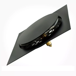 Kit C/4 Ralo Inox para Piso Click 10x10 Cm Preto Fosco - 3