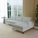 Ver imagem 2 de Sofá 3 Lugares Living Fixo Viena com Chaise 2,40m em Bouclé:cinza Claro