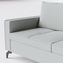 Ver imagem 4 de Sofá 3 Lugares Living Fixo Viena com Chaise 2,40m em Bouclé:cinza Claro