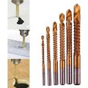 Ver imagem 1 de Kit 6 Brocas Espiral Corte Lateral 3-4-5-6-6,5-8mm
