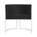 Ver imagem 2 de Poltrona Decorativa Luana Base Branca Suede Cores - DS Estofados Poltrona Luana Azul Marinho