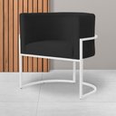 Ver imagem 6 de Poltrona Decorativa Luana Base Branca Suede Cores - DS Estofados Poltrona Luana Azul Marinho