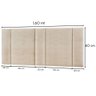 Cabeceira Estofada Iluminação Led Glow Cama Queen Size 160cm Linho Bege - 9