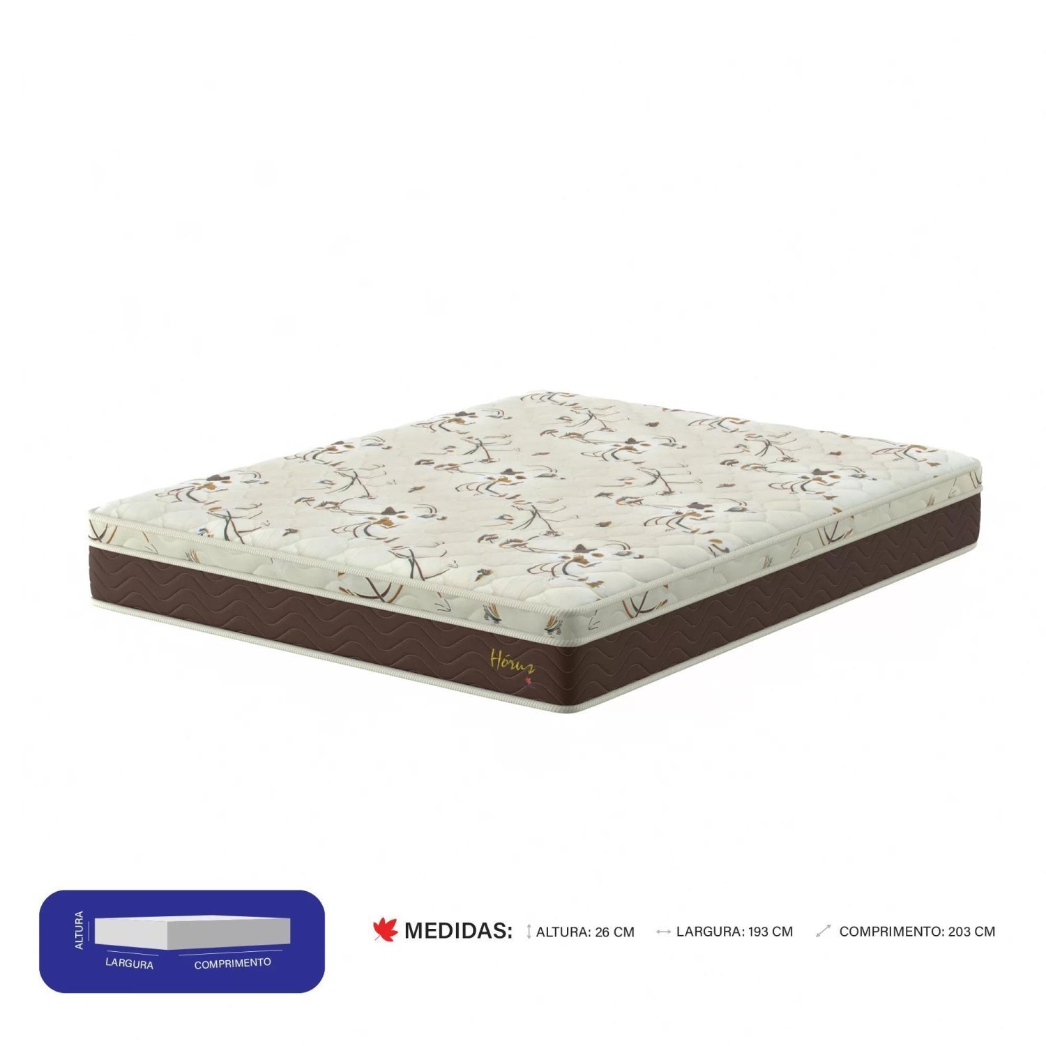 Colchão King Hórus 1,93x2,03x0,26 Linha - 2