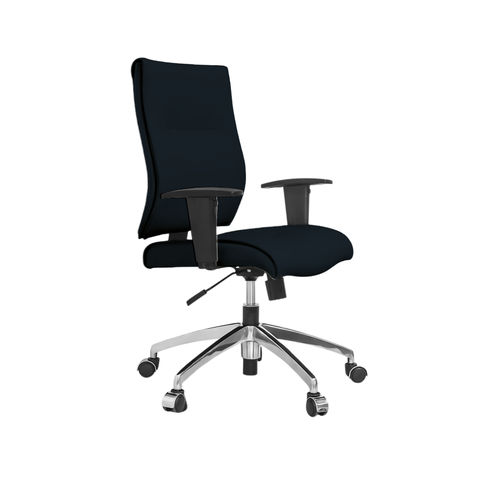 Cadeira de Escritório Giratória Base Alumínio Diretor Infinity Star Martiflex Azul Petroléo